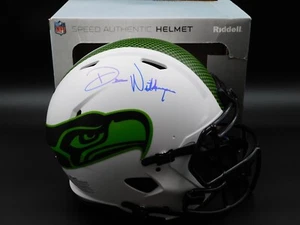 Von Devon Witherspoon signierter authentischer Seahawks-Helm in Originalgröße BAS - Bild 1 von 3