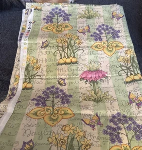 Debbie Mumm~ Multi  floral Garden  fabric 1-yard+34 Inches - Picture 1 of 5