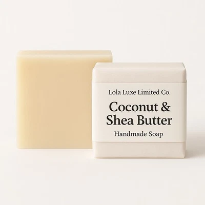 Coconut Oil & Shea Butter Handmade Soap- Bulk/Discounts- $4.50 for BIG 6oz Bar - Image 1 of 3