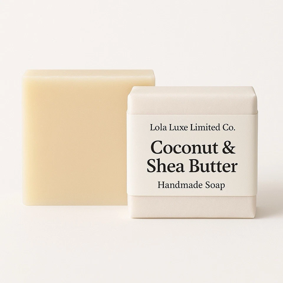Coconut Oil & Shea Butter Handmade Soap- Bulk/Discounts- $4.50 for BIG 6oz Bar - Image 1 of 3