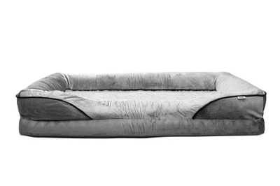 WAGS & WIGGLES Active Dogs Pet Bed Orthopaedic Grey High-Density Foam S-XXL