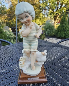 Vintage 1984 Giuseppe Armani Girl in Swimming Suit with Ducks Swim Cap - Picture 1 of 15