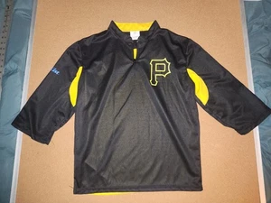 PITTSBURGH PIRATES Black 1/4 ZIP LONG SLEEVED SHIRT Youth X-Large SGA Starkist - Picture 1 of 14