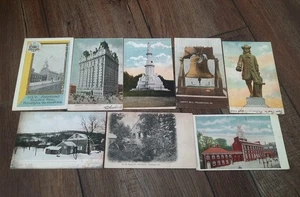Vintage Postkarten Lot 8 Philadelphia, Valley Forge, Gettysburg 1912-13 - Bild 1 von 5