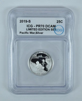 2019-S Washington Quarter ATB Pacific War Limited Edition PR70 DCAM ICG *7597 - Image 1 of 4