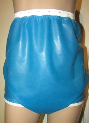 Panty Calzoncillo Completo Látex Azul Personalizado Talla 8/9 Goma Pantalones Adulto Alto Foto 1 de 4