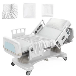 Hospital Bed Sheets Set for Home Use and Hospital 3 Piece, Include 1 Fitted S... - Picture 1 of 6
