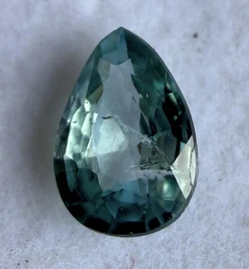 Piedra preciosa de circón azul calor suave natural pera 0,73 quilates 6,5 x 4,5 mm, Camboya - Imagen 1 de 8