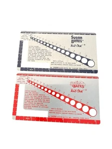 Vintage Metal Ruler SUSAN BATES Knit Chek Knitting Needle And Crochet Hook Sizes - Picture 1 of 6