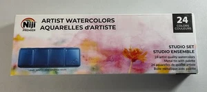 Niji Premier Künstler Aquarelle Studio Set 24 Farben - Brandneu - Bild 1 von 5