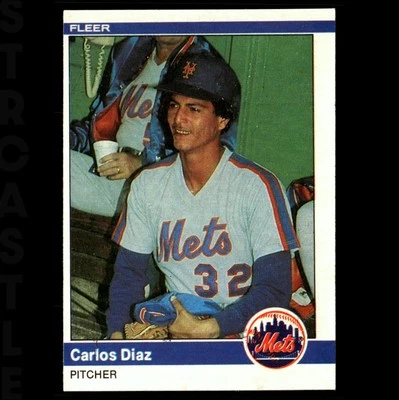 1984 Fleer - Carlos Diaz #583 New York Mets ⚾ Baseball Card - Image 1 of 3