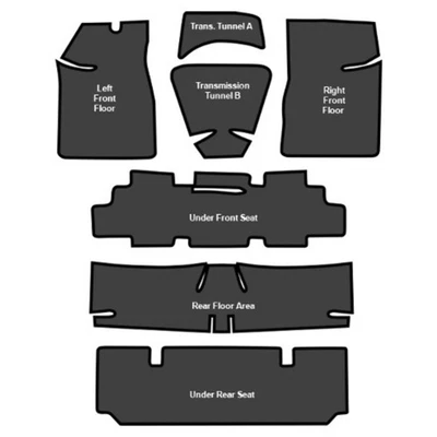 Amortiguador de sonido para Buick GS EVA completo 7 piezas 1970-1972 Foto 1 de 4