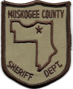 US Police OKLAHOMA MUSKOGEE County SHERIFF 8 cm PATCH Polizei Abzeichen USA - Bild 1 von 12