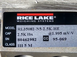 Rice Lake Model: RL35082-N5-2.5K-HE - Picture 1 of 11
