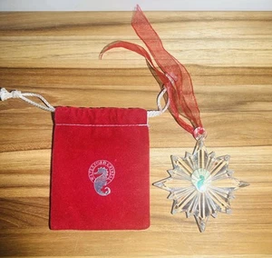 Waterford Crystal Ireland Snowstar Glass Christmas Tree Ornament STAMP Seahorse - Picture 1 of 9