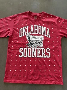 Gameday Couture Oklahoma Sooners Oversized Rhinestone T-Shirt - XS - Picture 1 of 6
