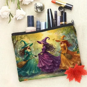 Bolso de Maquillaje Bruja Halloween Gótico Otoño Otoño - Impreso a Doble Cara - Imagen 1 de 4
