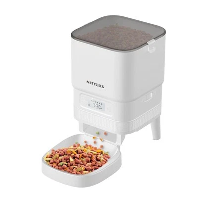 tCat Feeder - Nityers 4L Timed Cat Dry Food Dispenser, Programmable Portion...