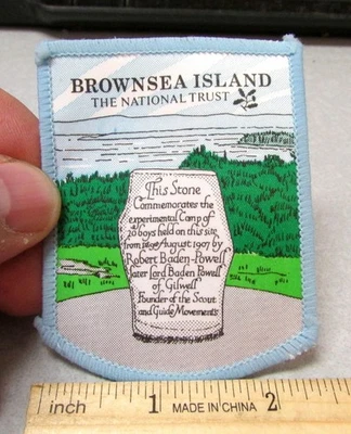 Brownsea Island the National Trust UK England United Kingdom woven style patch - Image 1 of 2