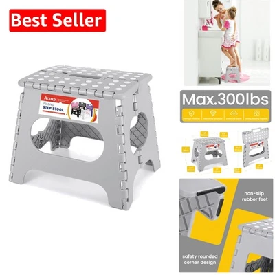 Space-Saving 11'' Folding Stool – Strong, Non-Slip, Perfect for Any Room - Image 1 of 4