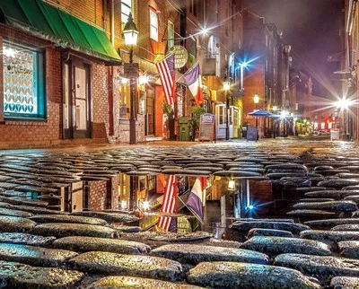 Springbok #10765 - 1,000 Pc Jigsaw Puzzle - Wharf Street - 24" x 30" - Image 1 of 2