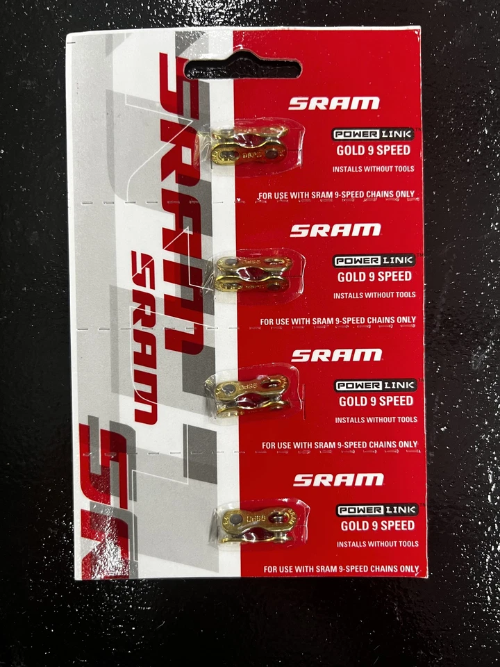 SRAM Powerlink Chain Connector for 9 Speed - Gold (4 Pack) - Image 1 of 1