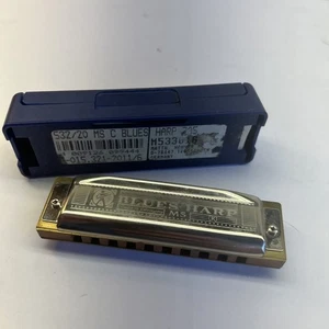 Key of C Hohner Blues Harp MS Harmonica Made In Germany Plays Well 10 Hole - Picture 1 of 8