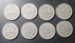 1945-1952 (Lot of 8) - France Coin - 5 Francs Circulated Condition (KM.#888b) - Picture 1 of 2