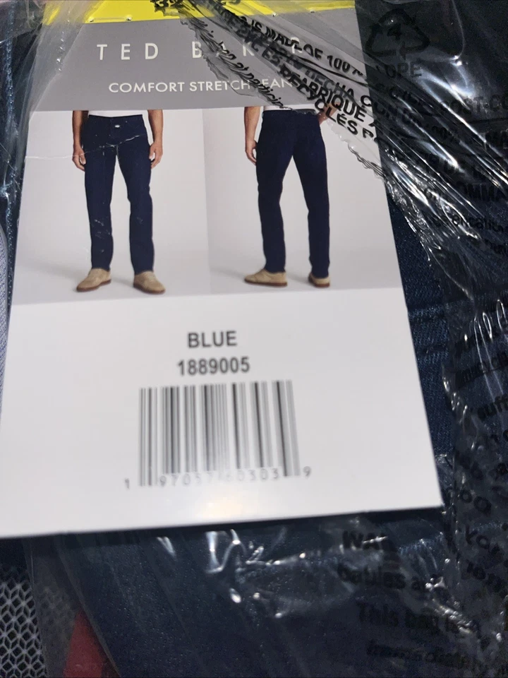 Tejido vaquero elástico Ted Baker corte moderno | Azul | 32W X 29L 1889005 Foto 1 de 1