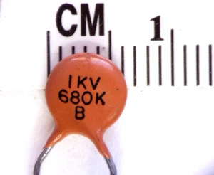 2 pcs.Ceramic Capacitors. 680pF 1kV, - Picture 1 of 1