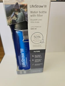 LifeStraw 1 Liter Water Bottle With Filter Blue--FREE SHIPPING! - Picture 1 of 3
