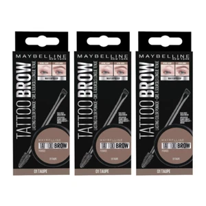3x Maybelline Tattoo Brow Pomade 01 Taupe - Picture 1 of 6