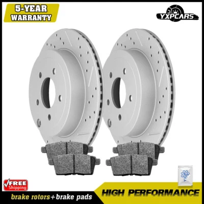 Rotores de disco perforados traseros y pastillas de freno para Ford Edge Lincoln MKX 2007 2008-2010 Foto 1 de 4