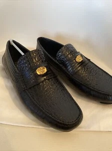 Versace schwarze Leder Mokassins Gr. 39,5 - Bild 1 von 3