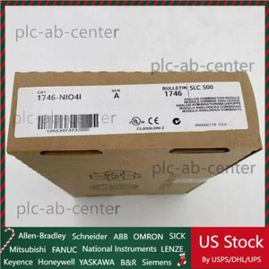 Factroy Sealed AB 1746-NIO4I SLC 500 Analog Output Module 1746NIO4I US Free Tax - Picture 1 of 6