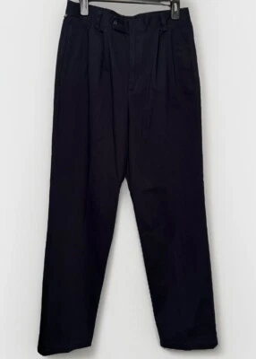 Pantalones gruesos de vestir chinos plisados negros Dockers para hombre talla 32 X 34 Foto 1 de 4
