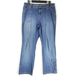 Ruff Hewn Bootcut Jeans Womens 10 Medium Wash Mid Rise FLAW 32x32 - Picture 1 of 11