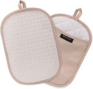 2PCS Silicone Pot Holders, Oven Mitts Heat Resistant Hot Pads with Pockets, Non - Picture 1 of 12