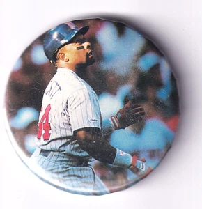 Kirby Puckett 2" Round Photo Pin Back Button C - Picture 1 of 2