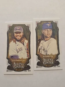 2024 Allen & Ginter Mini Lot x2 Vladimir Guerreo Jr. & Bo Bichette Blue Jays - Picture 1 of 2