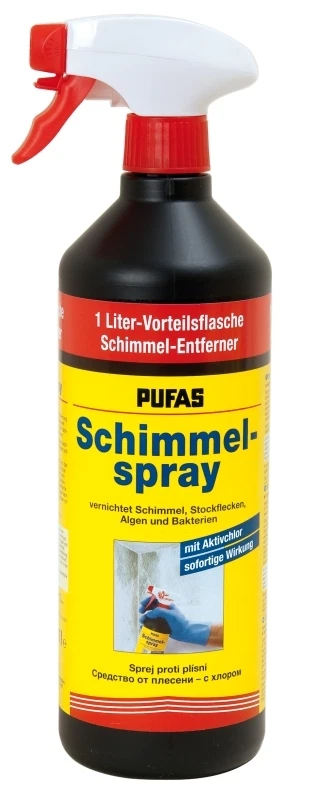 Schimmelentferner Wand  PUFAS Anti Schimmelspray Aktiv Chlor 1L - Bild 1 von 1