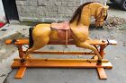 Beautiful Patterned Horses Of Troy Hand Made Rocking Horse Circa 1983