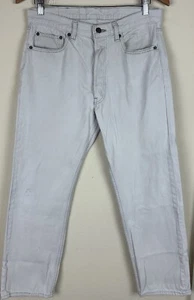 Vintage Levis 501 Jeans Mens 31 31x28 ACTUAL Ivory Denim 80s 90s Grunge USA MADE - Picture 1 of 18