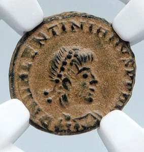 VALENTINIANO II Antigua 388AD ANTIGUA Moneda romana Estaurograma VICTORIA NGC i89525 - Imagen 1 de 5