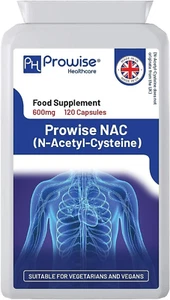 NAC N-Acetyl- Cysteine 600Mg 120 Capsules Not Tablets - UK Manufactured | GMP St - Picture 1 of 6