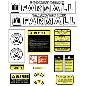 Fits FARMALL SUPER A DECAL SET. ALL DECALS ON TRACTOR. MYLAR. - Picture 1 of 10