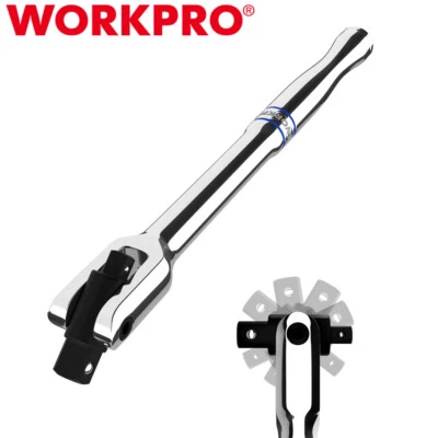 WORKPRO Dual Drive Breaker Bar 3/8"& 1/4" Drive Heavy Duty Breaker Bars 8"Length - Image 1 of 4