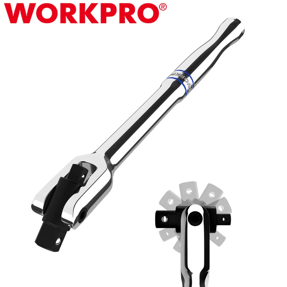 WORKPRO Dual Drive Breaker Bar 3/8"& 1/4" Drive Heavy Duty Breaker Bars 8"Length - Image 1 of 4