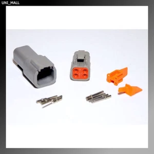 Deutsch DTM 4-Pin Genuine Connector Kit 20-22AWG Solid Contacts, USA - Picture 1 of 1