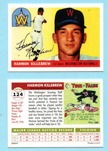 1955 Style Collector Card - #124 Harmon Killebrew- Washington Nationals